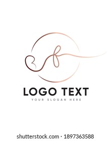 Abstrakte moderne kreative Verzauberung handgeschriebene Briefvorlage vom Typ F Logo, Vektorlogo für Unternehmens- und Firmenidentität