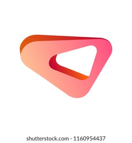Abstract modern creative hot pink geometric shape, template for poster, banner, cover, placard, flyer vector Illustration on a white background