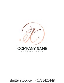 Abstract modern creative letter K with star logo template, Vector logo for business and company identity 