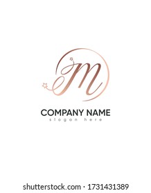 Abstract modern creative letter M with star logo template, Vector logo for business and company identity 