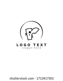 Abstract modern creative letter R with pet shop style logo template, vector logo for business and company identity 