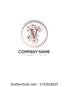 Abstract modern creative letter V logo template, Vector logo for business and company identity    