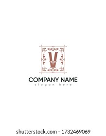 Resumen carta creativa moderna modelo de logotipo V monograma, logotipo vectorial para identidad empresarial y de empresa 