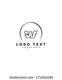 Abstract modern creative letter W with pet shop style logo template, vector logo for business and company identity 