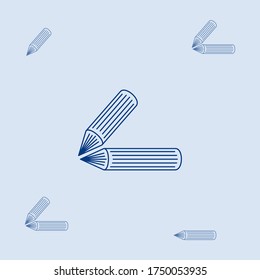 abstract modern creative line pencil art icon and logo illustration with a background.