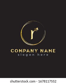 Abstract, Modern, Creative and Minimalist Letter R in circle Logo Design Icon, Vector logo for business and company identity 