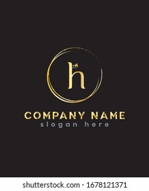 Abstract, Modern, Creative and Minimalist Letter H in circle Logo Design Icon, Vector logo for business and company identity 