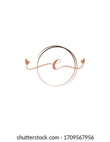 Abstract, Modern, Creative and Minimalist Uppercase Letter E in circle Logo Design Icon, Vector logo for business and company identity 