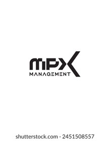 Abstract modern creative mpx management vector logo design
