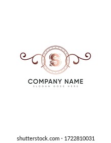 Abstract modern creative ornamental monogram letter S logo template, Vector logo for business and company identity 
