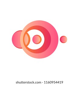 Abstract modern creative round geometric shapes, template for poster, banner, cover, placard, flyer vector Illustration on a white background