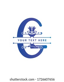 Abstract modern creative split monogram letter G with ornamental logo template, vector logo for business and company identity 