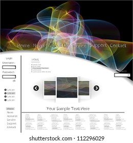 Abstract modern creative vector web design with smoke pattern