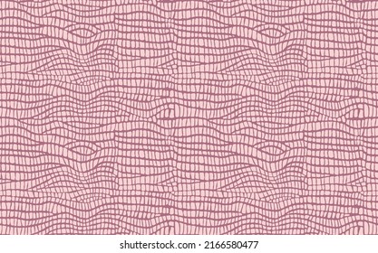 Abstract modern crocodile leather seamless pattern. Animals trendy background. Pink decorative vector illustration for print, fabric, textile. Modern ornament of stylized alligator skin.