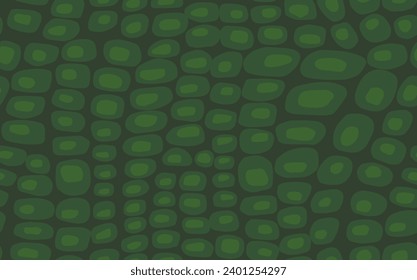 Abstract modern crocodile leather seamless pattern. Animals trendy background. Green decorative vector illustration for print, fabric, textile. Modern ornament of stylized alligator skin.