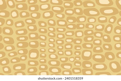 Abstract modern crocodile leather seamless pattern. Animals trendy background. Beige decorative vector illustration for print, fabric, textile. Modern ornament of stylized alligator skin.