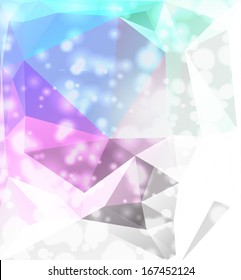 Abstract modern crystal background with polygons.