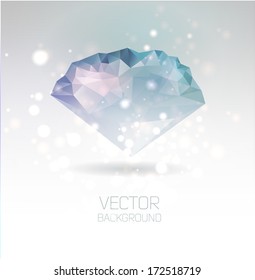 Abstract modern crystal background with polygons.