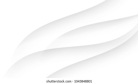 Abstract Modern Curve Gradient Lines White and Grey Vector Background.