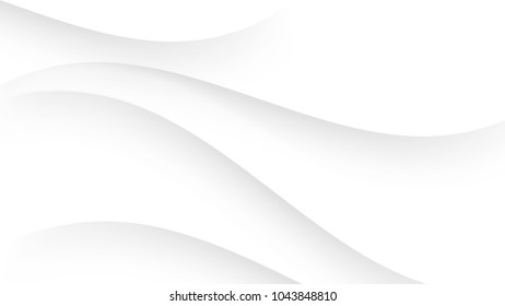 Abstract Modern Curve Gradient Lines White and Grey Vector Background.