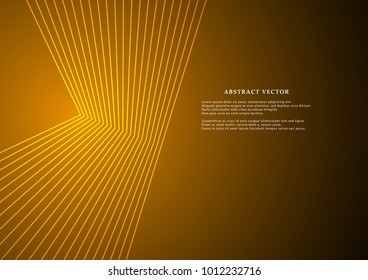 Abstract Modern curves Lines Designed on bright Background With Sample Text Area. Vector graphic illustration template for use in the projects business, science, education and technology.