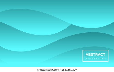 Abstract modern cyan background. Wavy background texture. Trendy gradient shapes composition, suitable for website wallpapers, banners, covers, and advertisements. Vector Illustration