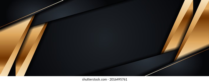 Abstract Modern Dark Background Combined with Golden Element and Overlap Textured Layer.