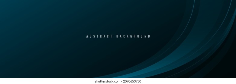 Resumen: el fondo de la curva de gradiente azul oscuro moderno forma el fondo. Elementos de capas de curvas de superposición simples de moda. Diseño creativo de pancarta horizontal. Cartel, folleto, volante, presentación, portada