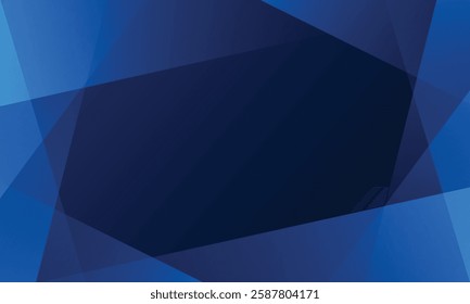 Abstract modern dark blue overlapping border frame Banner background empty space for presentation template design