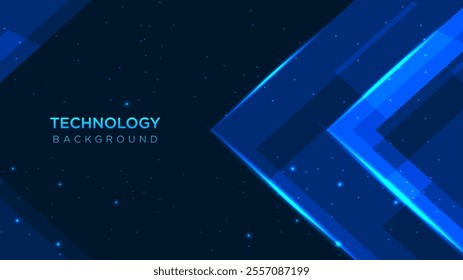 Abstract modern dark blue technology background