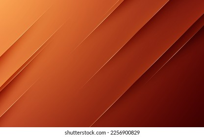 banda diagonal naranja oscuro abstracta con sombra y fondo claro.eps10 vector