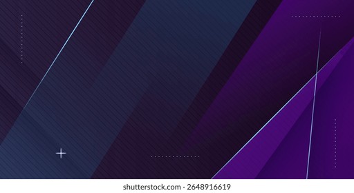 abstrato moderno roxo escuro gradiente faixa diagonal com sombra e luz simples textura padrão fundo. eps10 vetor