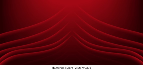 Abstrakter moderner dunkelroter geometrischer Hintergrund. Vektordesign-Konzept. Dekoratives Weblayout oder Poster, Banner