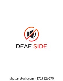 Abstract modern Deaf Side logo template, vector graphics for business and company identity 