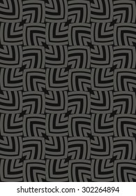 Abstract modern decorative geometrical seamless pattern of ellipse outlines in black and gray colors