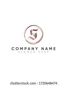 Descripción de las fuentes góticas modernas decorativas letra inicial Plantilla del logotipo S, logotipo vectorial para identidad empresarial y de empresa 