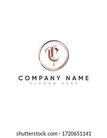 Abstract modern Decorative Gothic fonts initial letter C  logo template, vector logo for business and company identity 