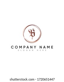 Abstract modern Decorative Gothic fonts initial letter B  logo template, vector logo for business and company identity 