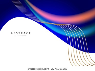 Resumen moderno decorativo elegante vector de fondo de onda