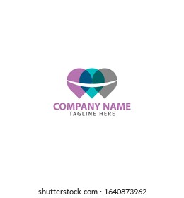 Abstract and modern dental logo with swoosh as smile on negative space style 