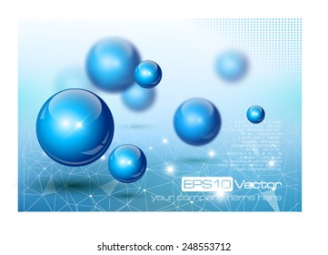 Abstract Modern Depth Of Field Business Design. Vector Illustration