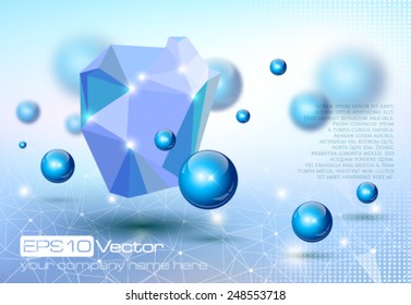 Abstract Modern Depth Of Field Technology Design. Vector Illustration