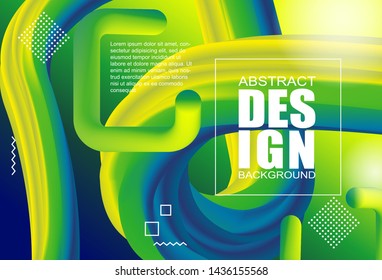 Abstract modern design 3d flow shape. Liquid wave backgrounds for Poster, Presentation and Web Banner