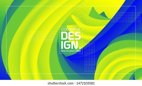 Abstract modern design 3d flow shape. backgrounds template for Poster, Presentation and Banner. Eps10.
