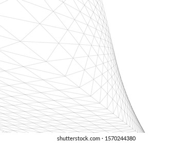 abstract modern design architecture, 3d structure 