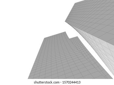 abstract modern design architecture, 3d structure 