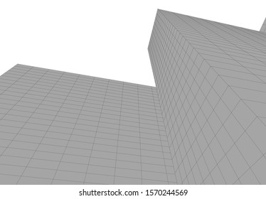 abstract modern design architecture, 3d structure 