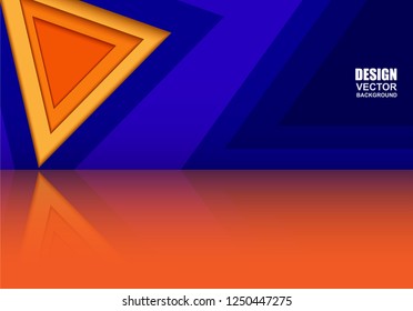 Abstract. Modern design background .Colorful studio room geometric shapes overlap layer ,light and reflection. for display of content design. for advertise product. Vector, illustration.