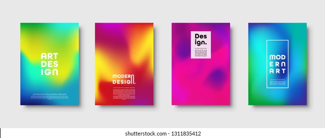 Abstract modern design background. Colorful neon gradient. Dynamic trendy colors. Eps10 vector