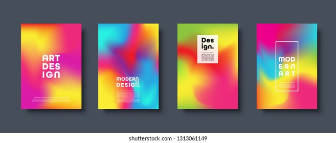 Abstract modern design background. Colorful neon gradient. Dynamic northern lights colors. Eps10 vector.